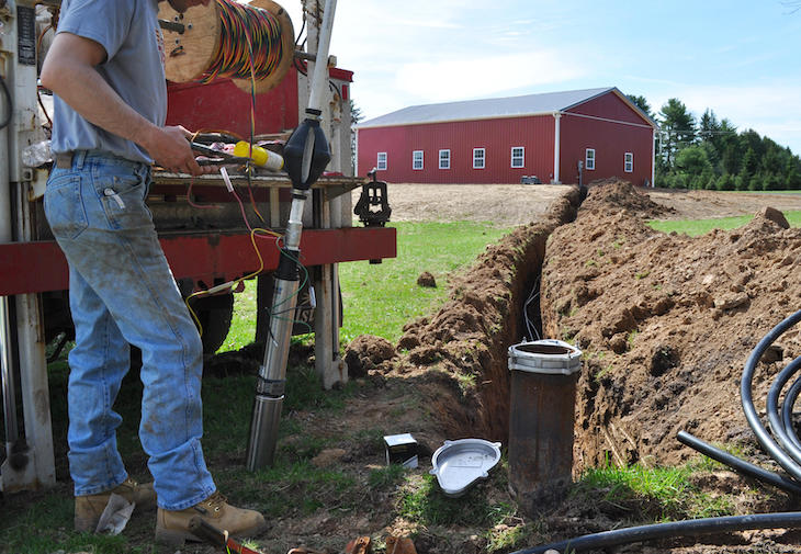Installing a well pump