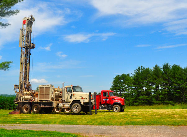 Drilling a water well