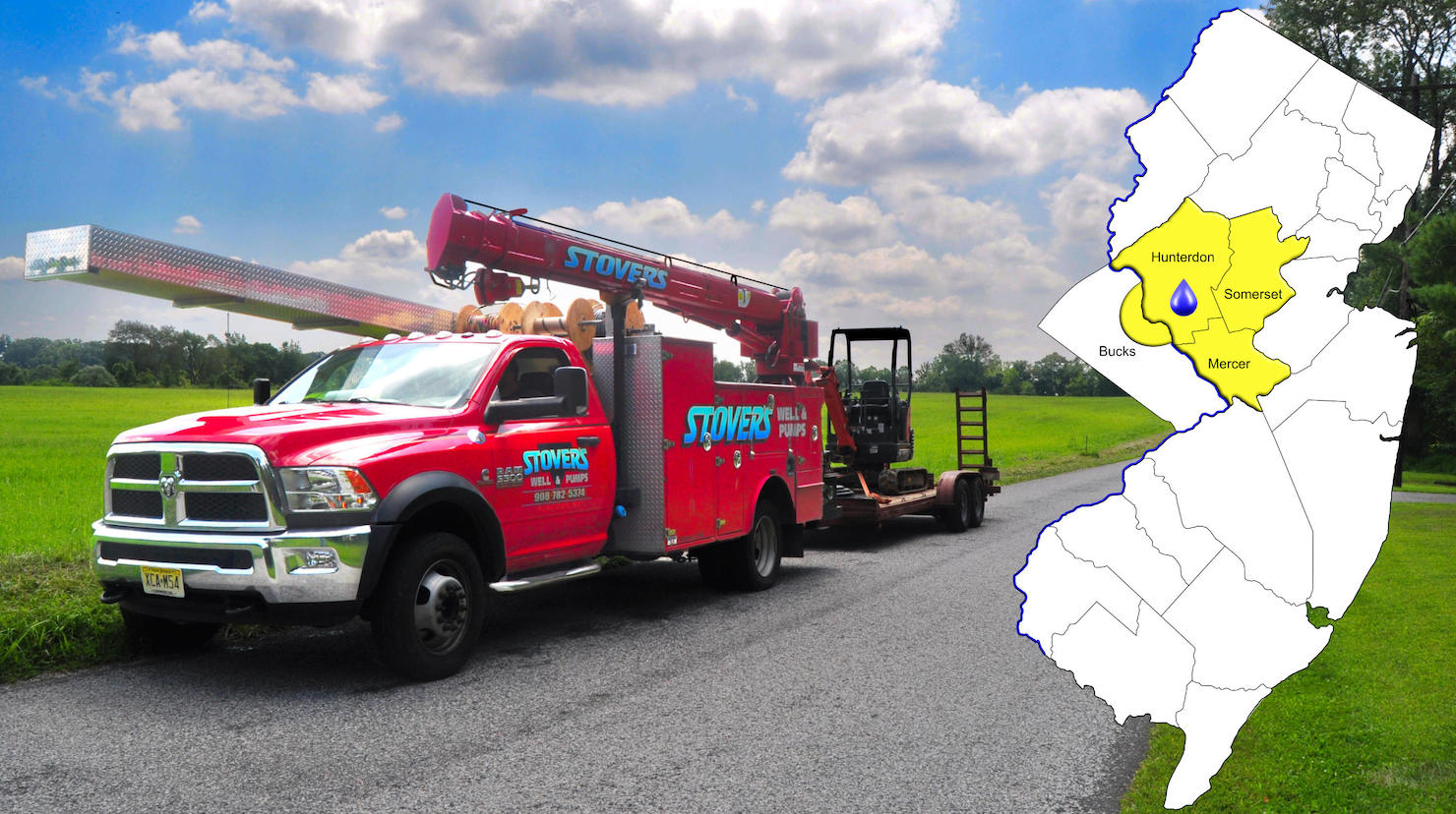 Well, pump, and water filtration service area in NJ
